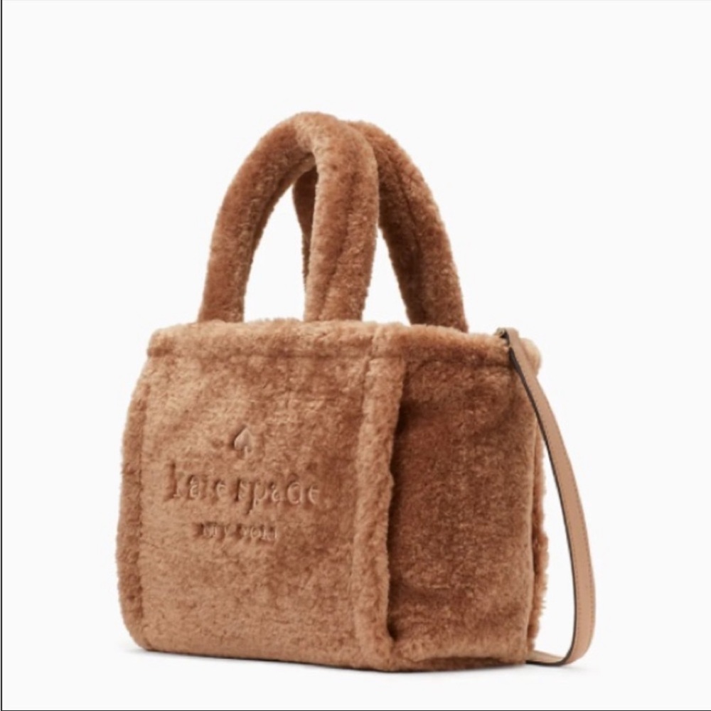 NWT Kate spade faux fur crossbody/tote bag